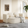 2-in-1 Foldable Corner Sofa Bed – Modern Corduroy Modular Convertible Lounge