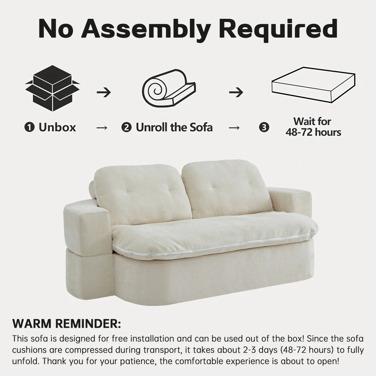Modern Chenille Convertible Twin Size Sofa Bed with Pillows