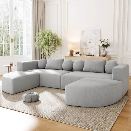 Modern Modular Sectional Sofa with Deep Seating