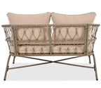 Boho-Inspired 4-Piece Outdoor Wicker Patio Set with Cushions and Coffee Table