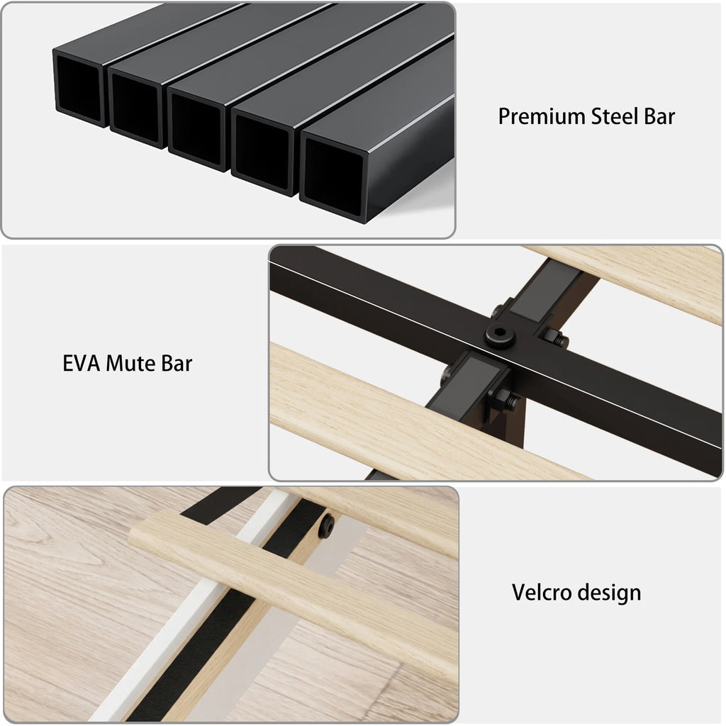 Modern Bed Frame with Built-In Charging Station