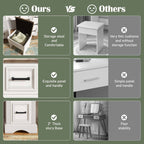 Vanity Desk with LED Mirror, Storage Drawers & Matching Stool