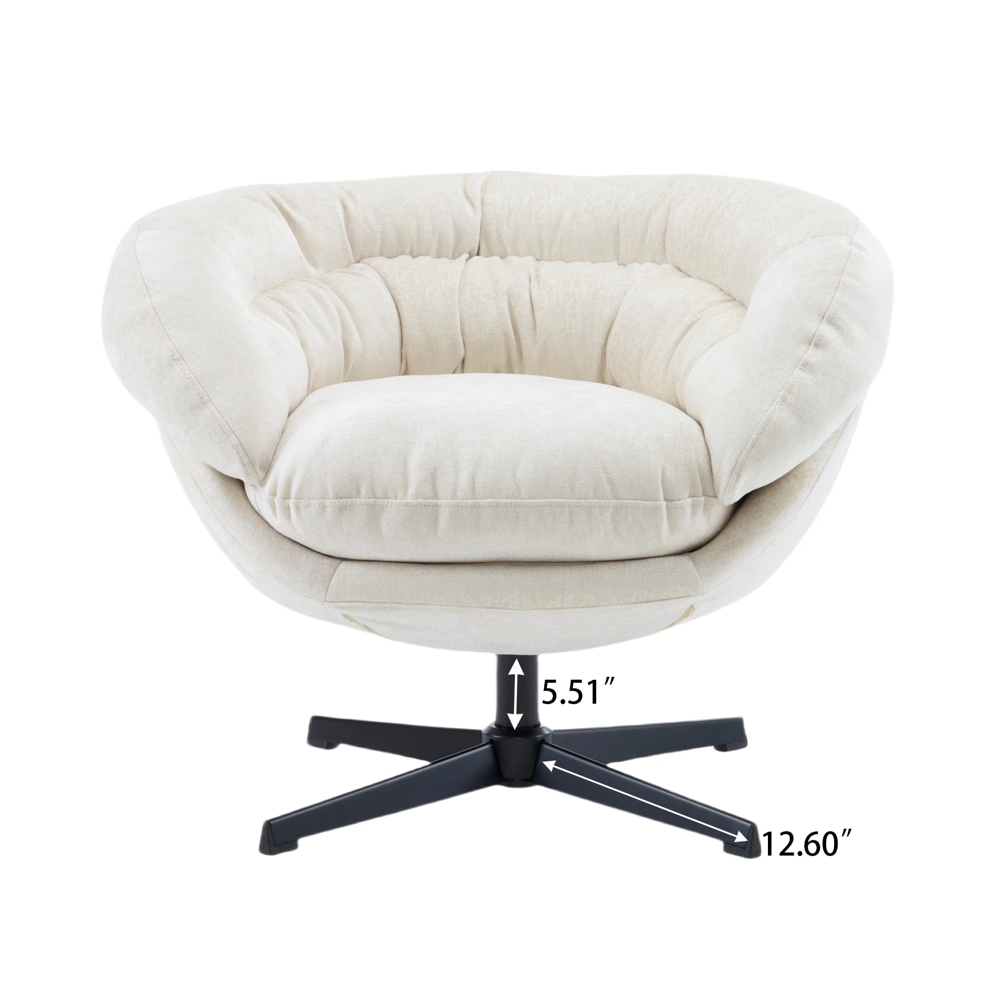 Chenille Swivel Accent Chair