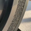 Black Mirrored Diamond Crush Crescent Console Table – Glam Entryway Sofa Table