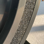 Black Mirrored Diamond Crush Crescent Console Table – Glam Entryway Sofa Table