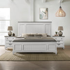 Weathered White Farmhouse Queen Bedroom Set