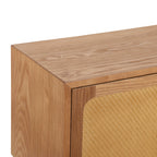 Natural Modern Wood Nightstand with Hidden Storage – Rotating Compartment Side Table (2)