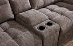 Haven Gunmetal 7-Piece Sleeper Sectional with Sliding Seats and Storage
