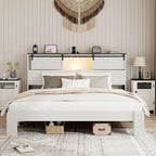 Modern Bed Frame with Built-In Charging Station