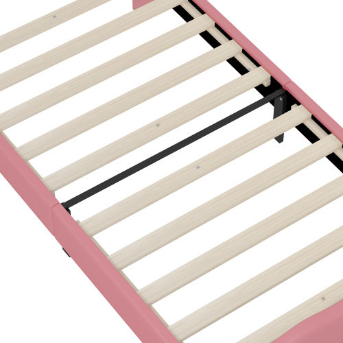 Princess Crown Full Bed – Pink & Cream Tufted Headboard