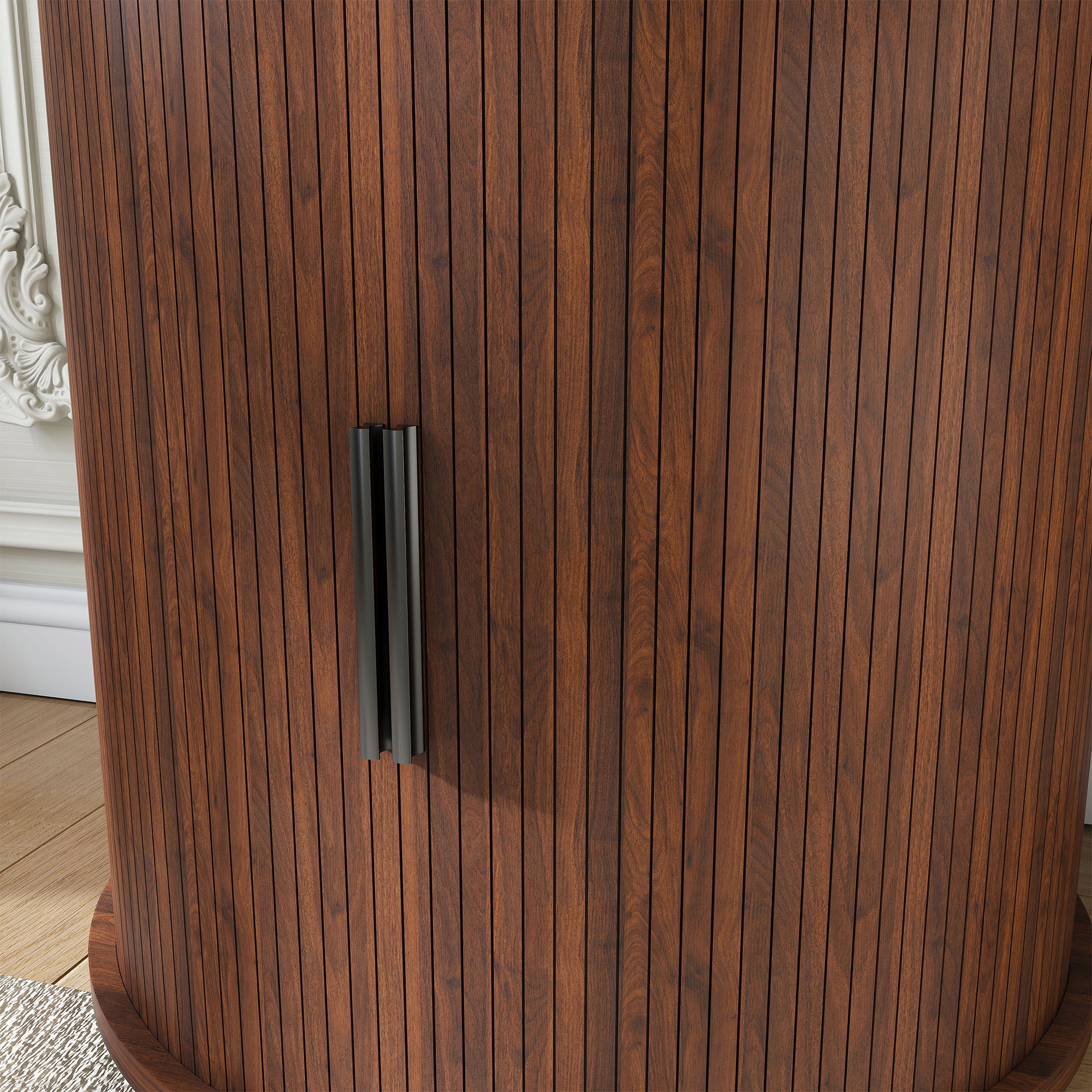 Mid-Century Modern Nightstand Set of 2 with Charging Station