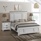 Weathered White Farmhouse Queen Bedroom Set