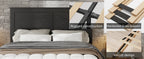 Black Wood Platform Bed Frame