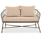 Boho-Inspired 4-Piece Outdoor Wicker Patio Set with Cushions and Coffee Table