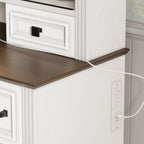 Vanity Desk with LED Mirror, Storage Drawers & Matching Stool