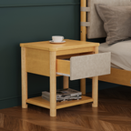 Modern 3-Piece Queen Bedroom Set – Bed Frame with 2 Nightstands