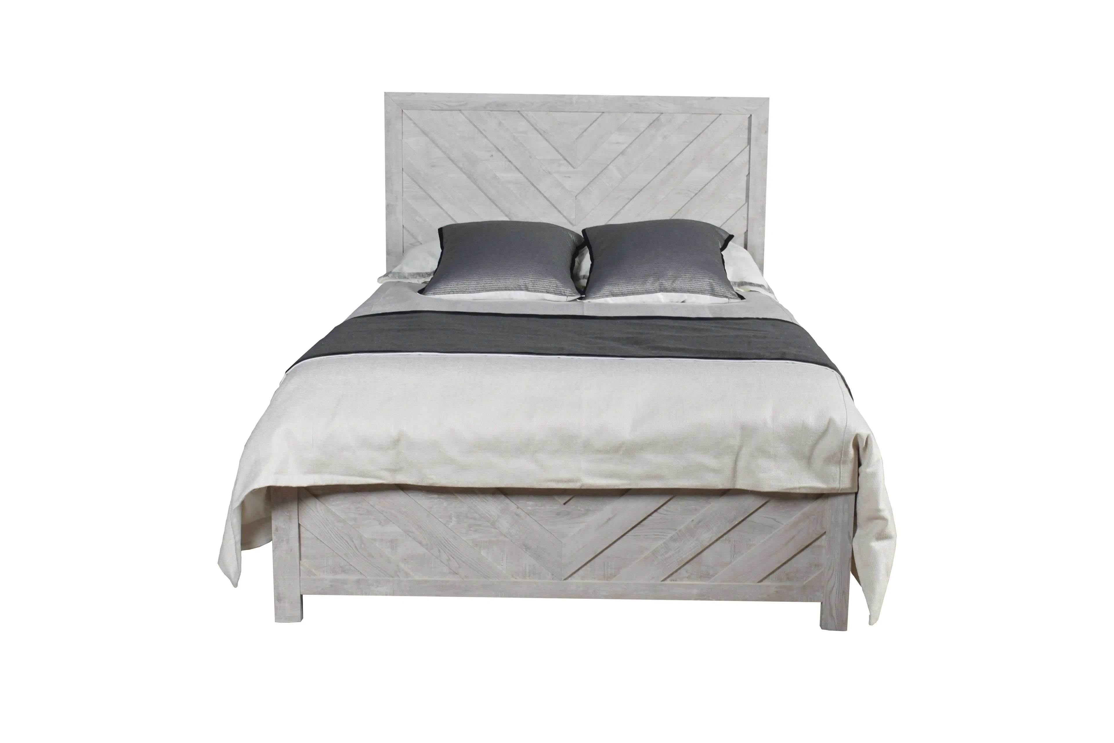 Gray Queen Bedroom Set – Bed Frame, Dresser, Mirror & Nightstand