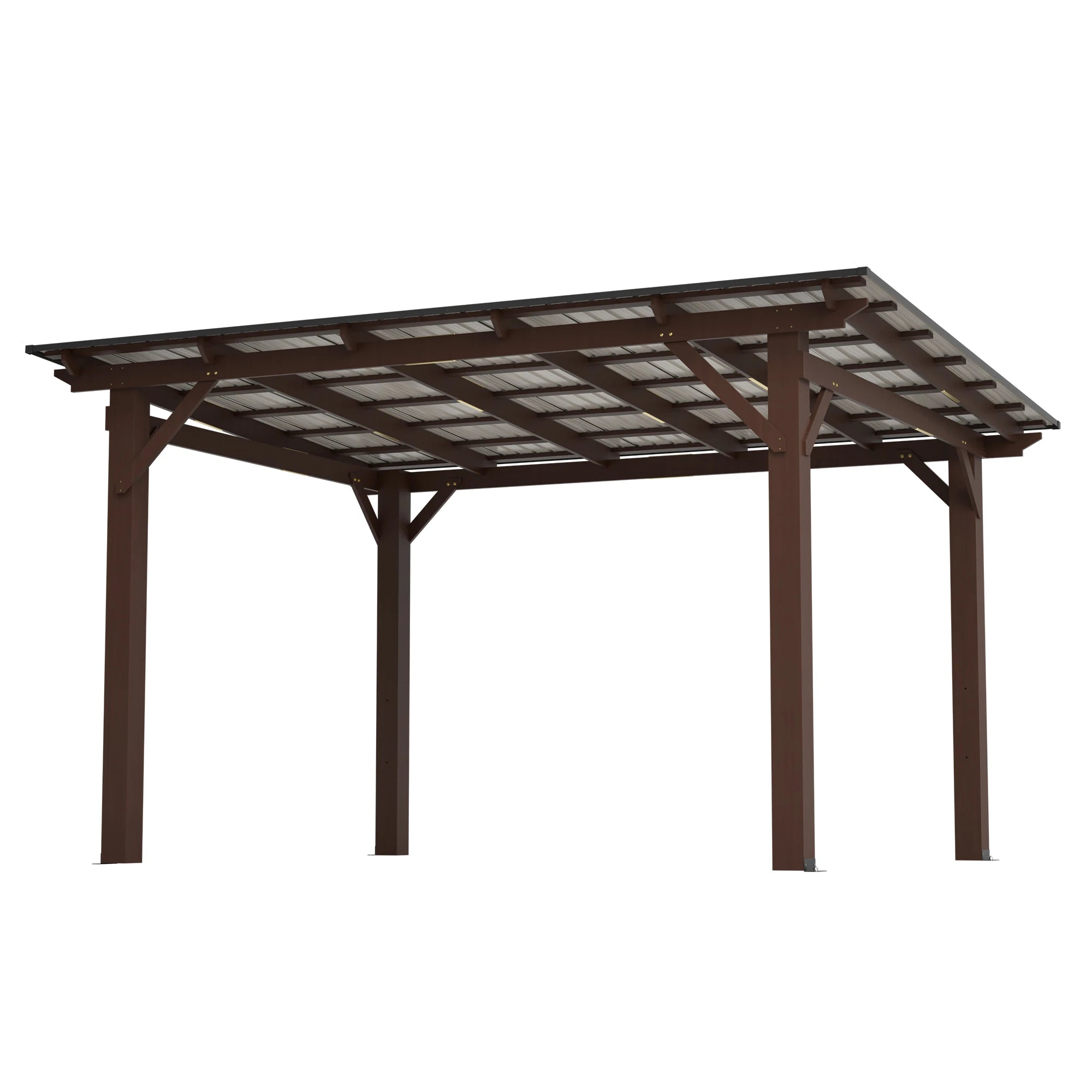 Modern Wooden Garden Gazebo with Metal Roof