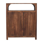 Solid Mango Wood 3-Drawer Storage Chest with Open Shelf