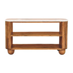 Beaumont Marble Shoe Bench – Golden Teak