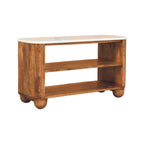 Beaumont Marble Shoe Bench – Golden Teak