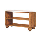 Beaumont Marble Shoe Bench – Golden Teak