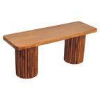 Astoria Fluted Bench – Amber Oak