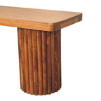 Astoria Fluted Bench – Amber Oak