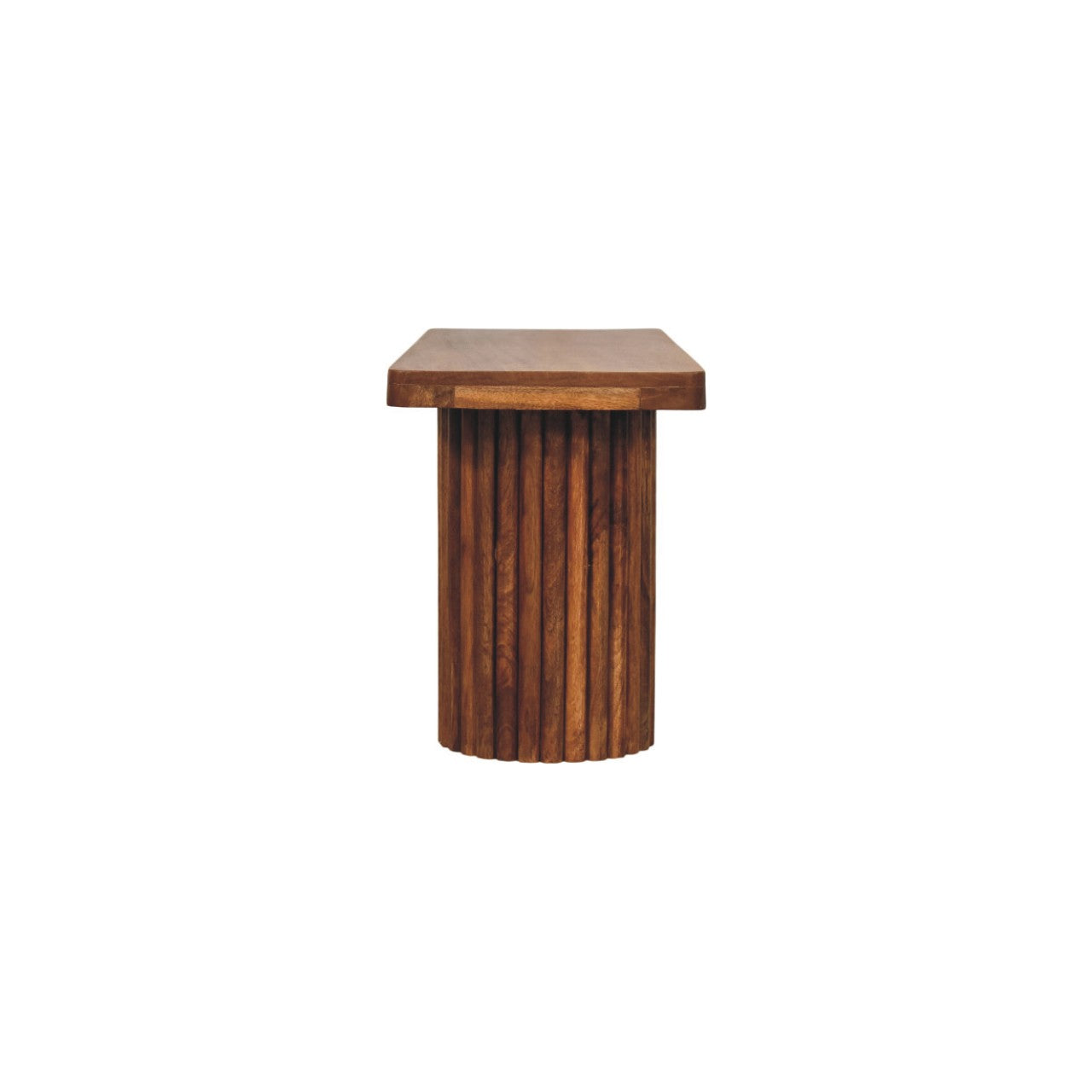 Astoria Fluted Bench – Amber Oak
