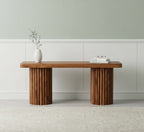 Astoria Fluted Bench – Amber Oak