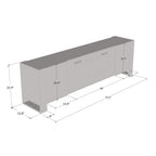Vesta TV Stand Wood – Grey Fireplace