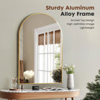 Black or Gold Arched Wall Mirror