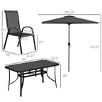 8-Piece Outdoor Patio Dining Set with Umbrella