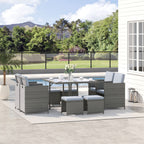 9-Piece All-Weather Rattan Nesting Dining Set