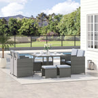 9-Piece All-Weather Rattan Nesting Dining Set