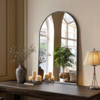 Black or Gold Arched Wall Mirror