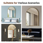 Black or Gold Arched Wall Mirror