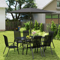 8-Piece Outdoor Patio Dining Set with Umbrella