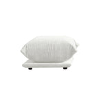 Chenille L-Shaped Modular Sofa with Ottoman – Soft Upholstery + Ground-Hugging Lazy Style, Relaxed Vibe Living Room Sofa