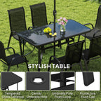 8-Piece Outdoor Patio Dining Set with Umbrella