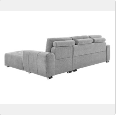 Roma Sectional – Light Grey (Right-Facing)
