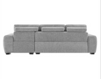Roma Sectional – Light Grey (Right-Facing)