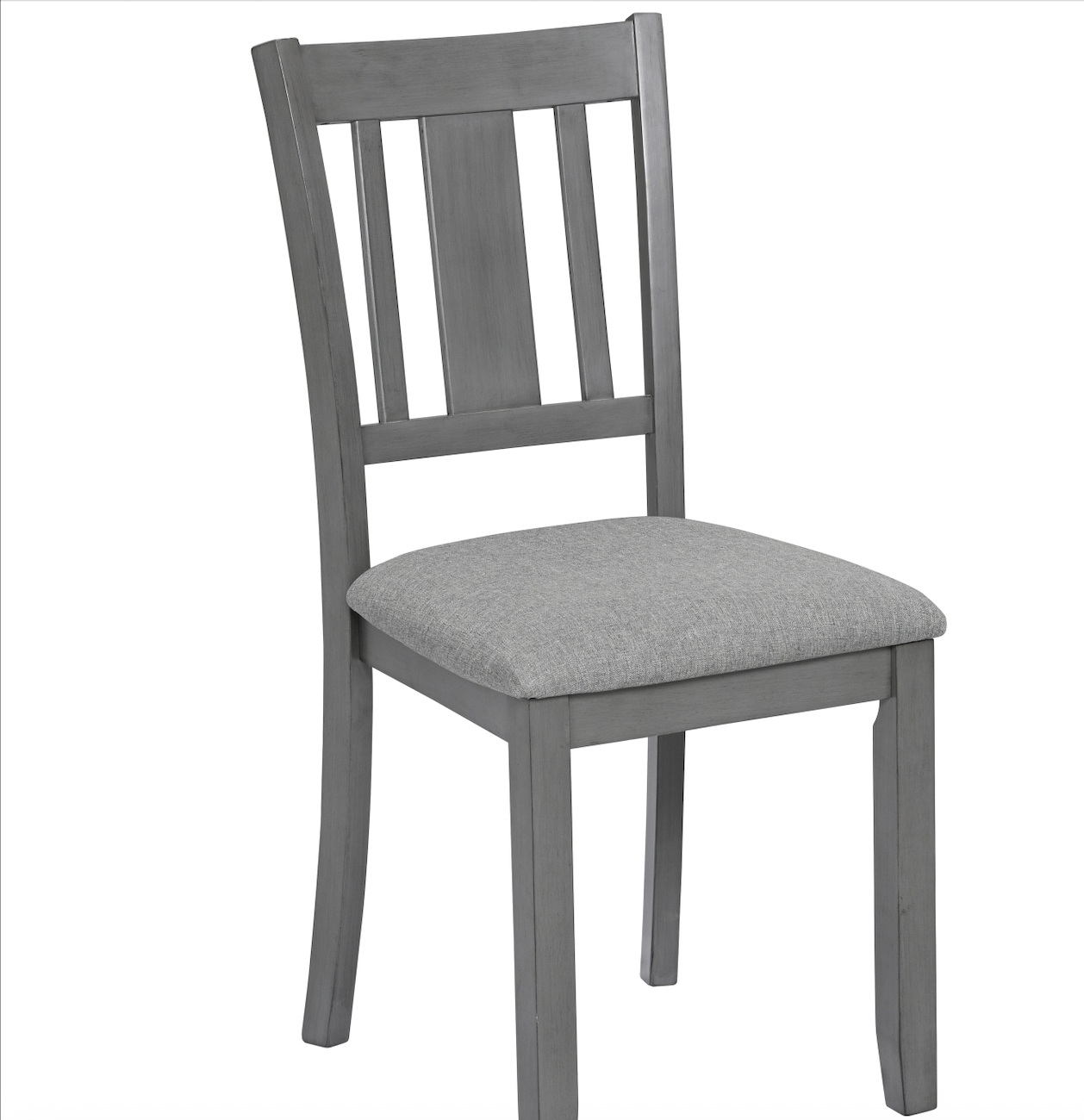 Gray Solid Wood Dining Chairs Set of 4 – Modern Upholstered Kitchen Chairs