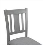 Gray Solid Wood Dining Chairs Set of 4 – Modern Upholstered Kitchen Chairs