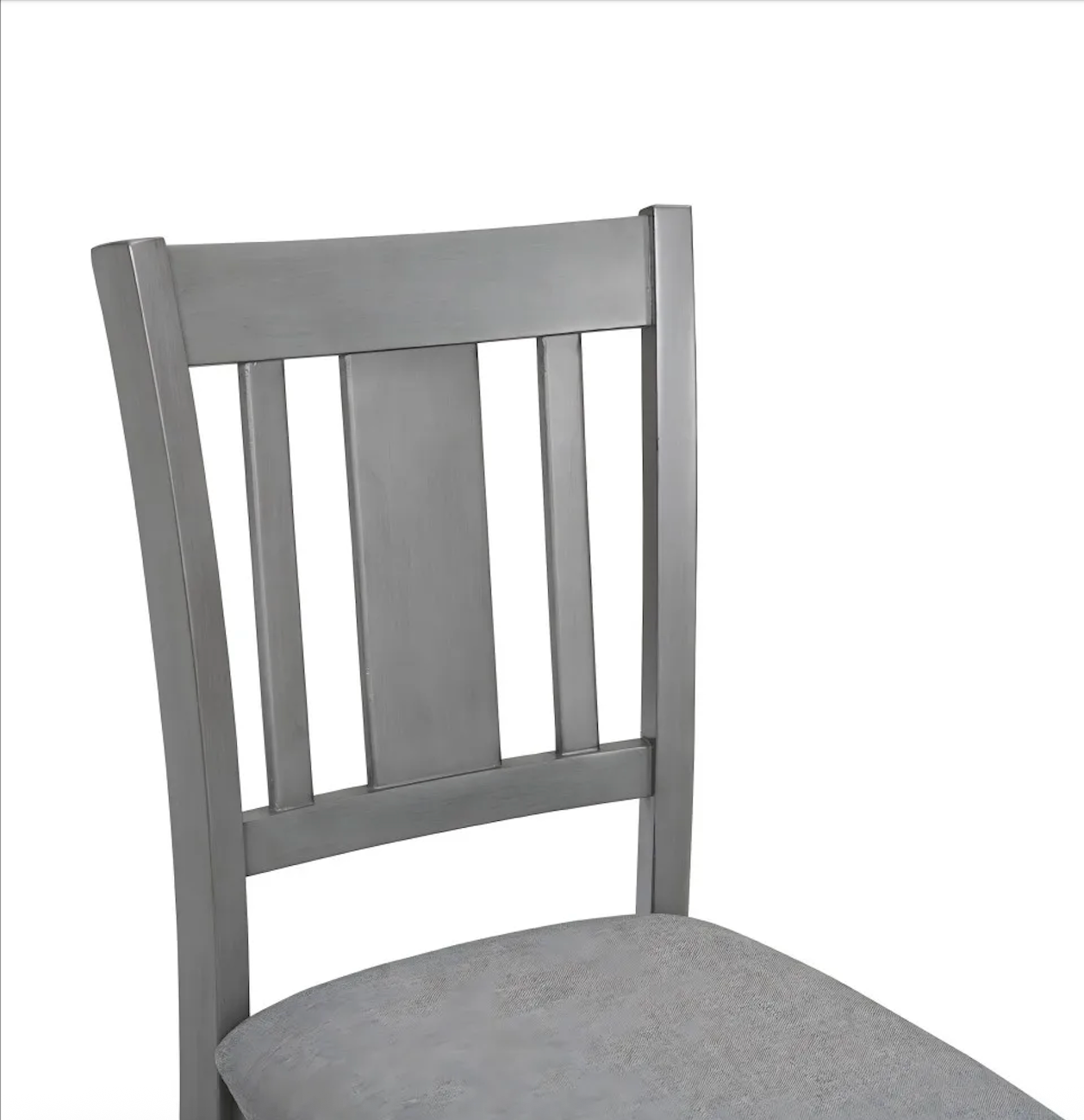 Gray Solid Wood Dining Chairs Set of 4 – Modern Upholstered Kitchen Chairs