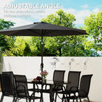 8-Piece Outdoor Patio Dining Set with Umbrella