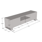The Vesta TV Stand Wood – Grey