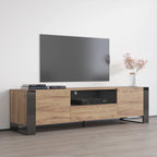 The Vesta TV Stand Wood – Grey