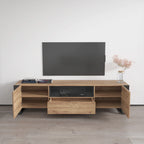 The Vesta TV Stand Wood – Grey