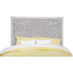 Aria Weathered White Carved Panel Bed
